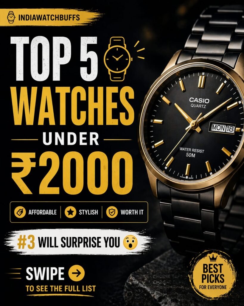Top 5 Watches Under ₹2000